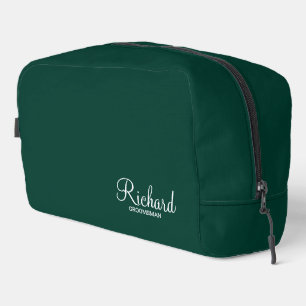 Modern Script Personalised Groomsman Dopp Kit