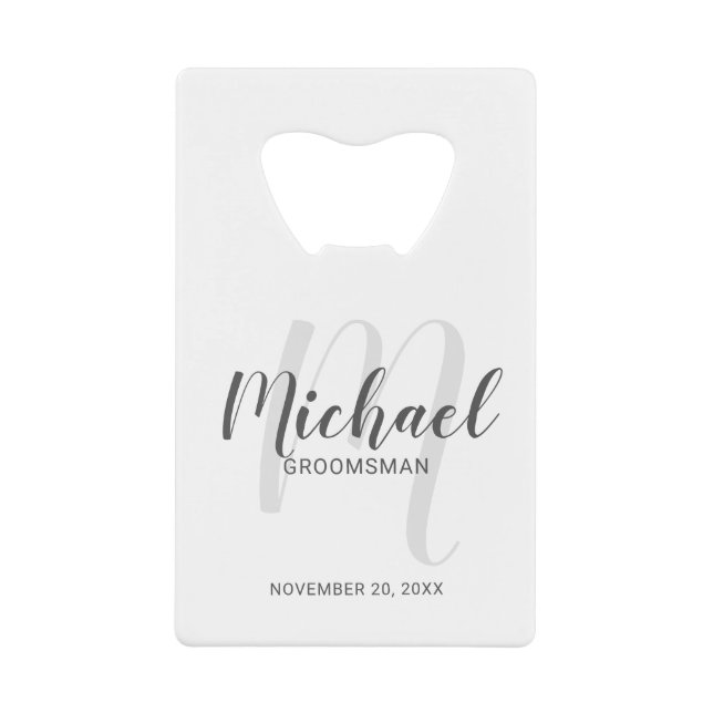 Modern Script Personalised Groomsmen (Front)