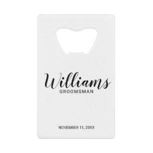 Modern Script Personalised Groomsmen