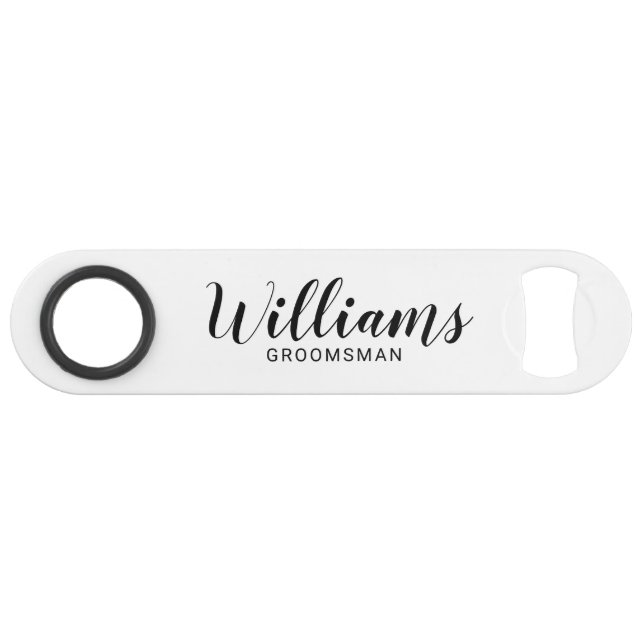 Modern Script Personalised Groomsmen (Front (Horizontal))