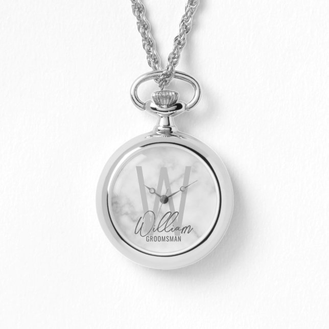 Modern Script Personalised Groomsmen Watch (Front)