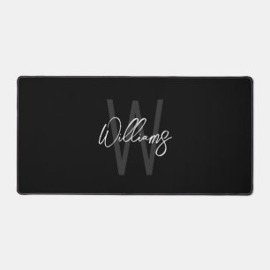 Modern Script Personalised Monogram and Name Desk Mat
