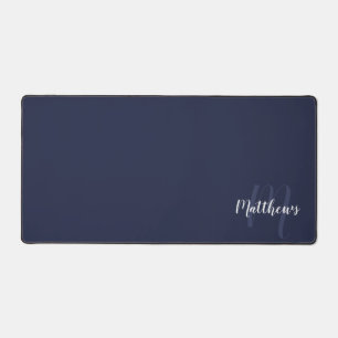 Modern Script Personalised Monogram and Name Desk Mat