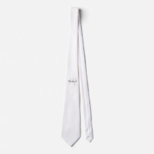Modern Script Personalised Monogram and Name Neck  Tie