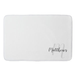 Modern Script Personalised Monogram & Family Name Bath Mat