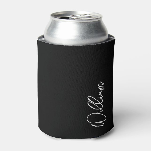 Modern Script Personalised Name Can Cooler (Can Front)