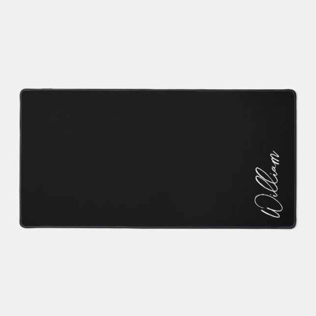 Modern Script Personalised Name Desk Mat (Front)
