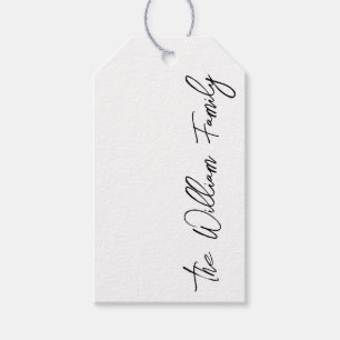 Modern Script Personalised Name Gift Tags