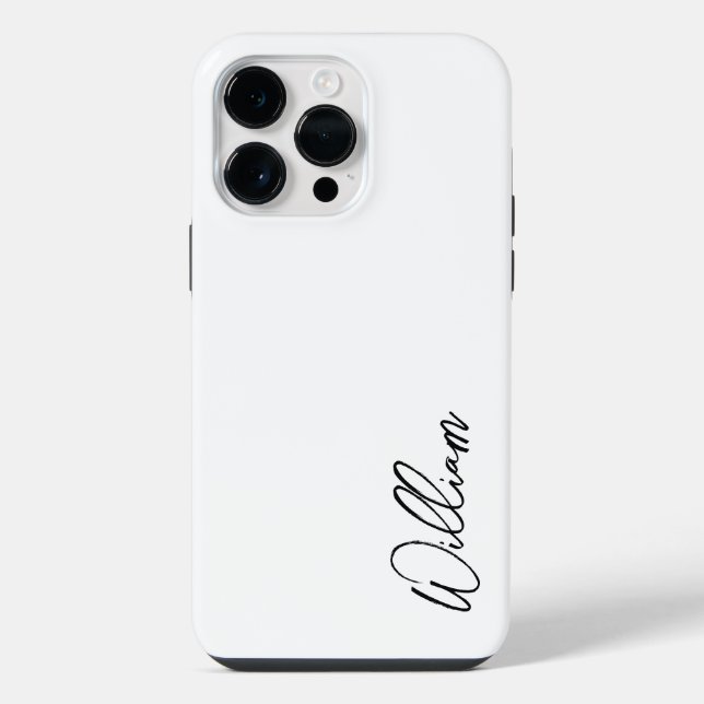 Modern Script Personalised Name iPhone Case (Back)