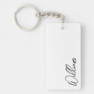Modern Script Personalised Name Key Ring