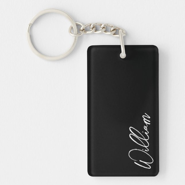 Modern Script Personalised Name Keychain (Front)