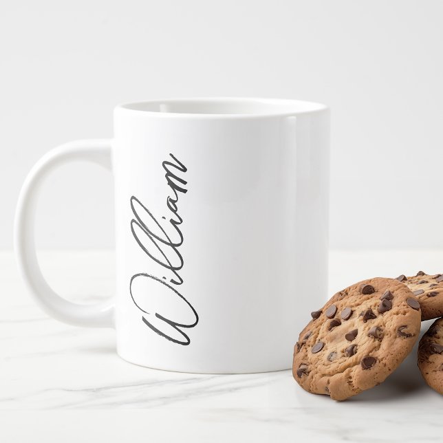 Modern Script Personalised Name Large Coffee Mug (Creator Uploaded)