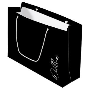 Modern Script Personalised Name Large Gift Bag