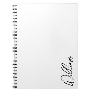 Modern Script Personalised Name Notebook