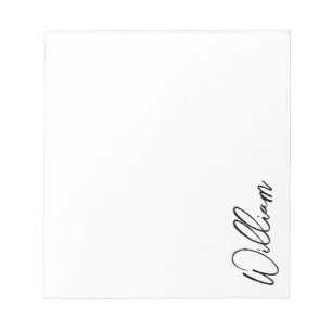 Modern Script Personalised Name Notepad