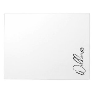 Modern Script Personalised Name Notepad