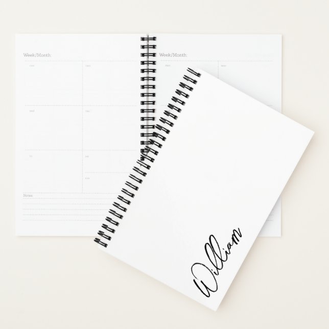 Modern Script Personalised Name Planner (Display)