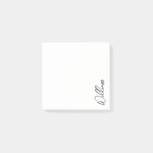 Modern Script Personalised Name Post-it Notes