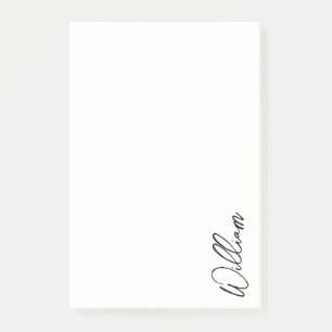 Modern Script Personalised Name Post-it Notes