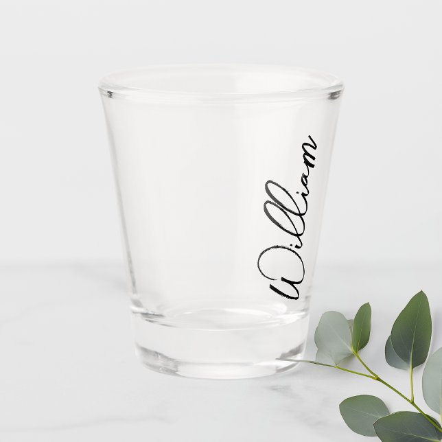 Modern Script Personalised Name Shot Glass (Creator Uploaded)