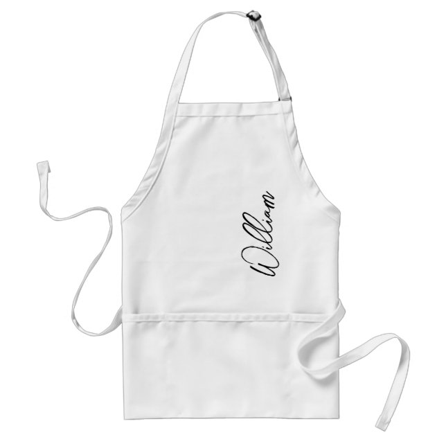Modern Script Personalised Name Standard Apron (Front)