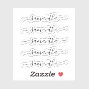 Modern Script Personalised Name Sticker
