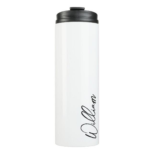 Modern Script Personalised Name Thermal Tumbler (Front)