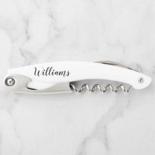 Modern Script Personalised Name Waiter's Corkscrew