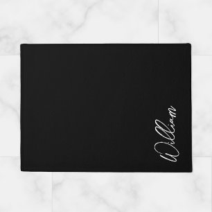 Modern Script Personalized Name Doormat