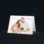 Modern Script Photo Minimalist Christmas Holiday Card<br><div class="desc">Modern photo Christmas card featuring a simple and minimal design with "Merriest Christmas" in red, over your favourite picture. The template includes a gradient overlay along the top and bottom to help the text stand out from the picture and may be removed in the design editing tool. The inside has...</div>