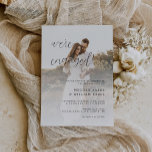 Modern Script Photo Wedding Engagement Party Invitation<br><div class="desc">Modern Script Photo Wedding Engagement Party Invitation</div>