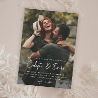Modern Script Photo Wedding