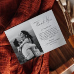 Modern Script Photo Wedding Thank You Magnet<br><div class="desc">Script photo wedding elegant stylish modern thank you card. Part of a wedding collection.</div>