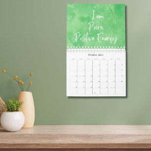 Modern Script Positive Affirmation 2025 Calendar