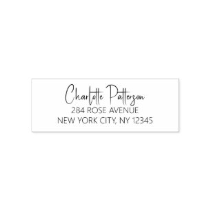 Modern Script Professional Personal Return Address Self-inking Stamp
