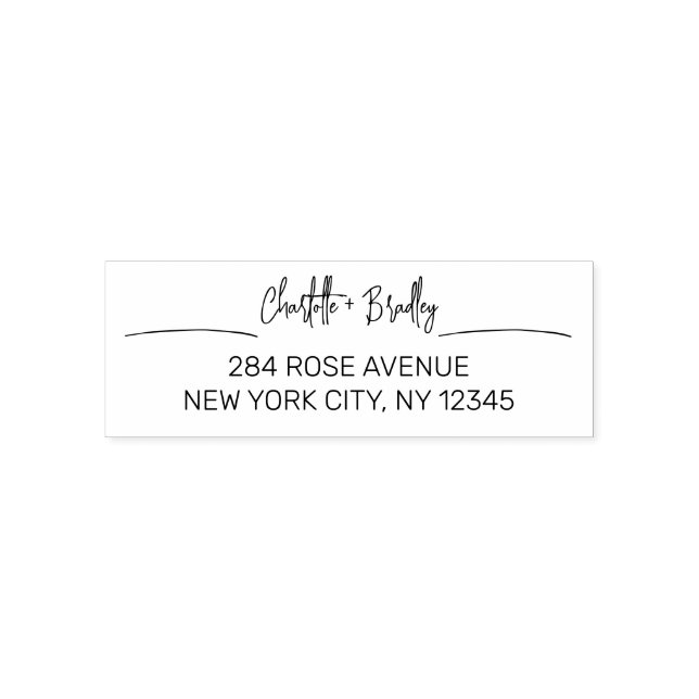 Modern Script Professional Personal Return Address Self-inking Stamp (Design)