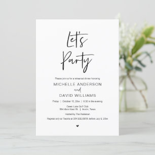 Modern Script, Rehearsal Dinner and Party Invitation