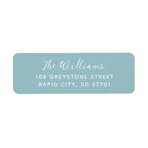 Modern Script Return Address Labels