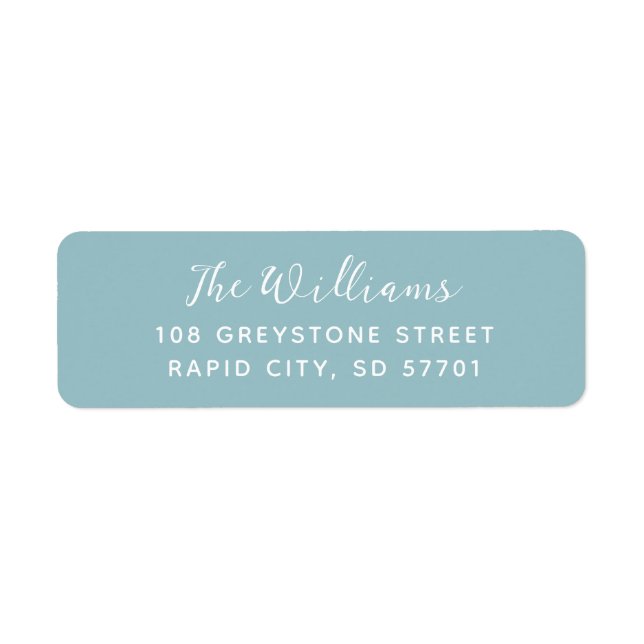 Modern Script Return Address Labels (Front)
