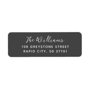 Modern Script Return Address Labels