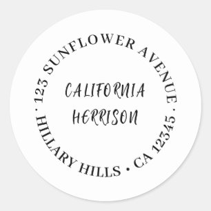 Modern Script Return Address Seal Design