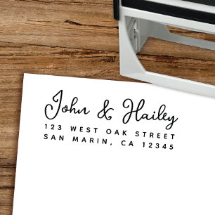 Modern Script Return Address Self-Inking Stamp
