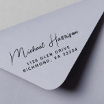 Modern Script Return Address Self-inking Stamp<br><div class="desc">Stylish return address stamp. Your name takes centre stage in a modern stylish script and your address is displayed in a clean and legible typography,  ensuring clarity and easy readability.</div>