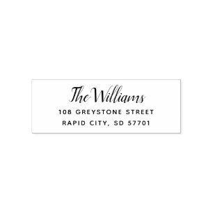 Modern Script Return Address Stamp