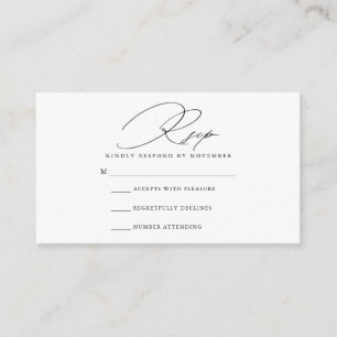 Modern Script RSVP Card
