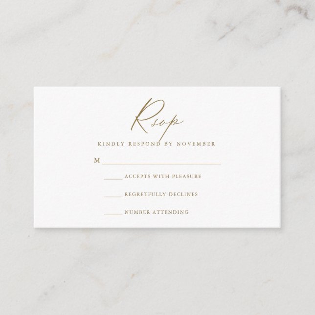 Modern Script RSVP Card (Front)