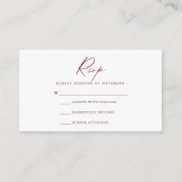 Modern Script RSVP Card