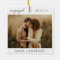 Modern Script Rustic Engagement Photo Keepsake 