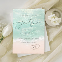 Modern Script Sand Hearts Nothing Fancy Just Love