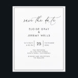 Modern Script Save the Date<br><div class="desc">This card features a handwritten font and modern minimalist design. Easily change the colours and edit *most* wording to meet the needs of your occasion. This invite is perfect for your contemporary,  industrial,  or bohemian wedding celebration.</div>